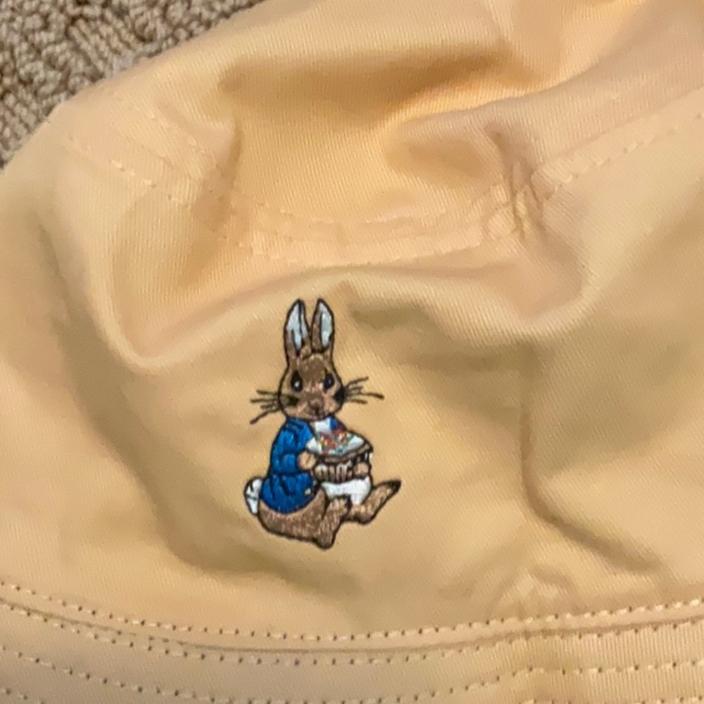 Peter Rabbit Tan Bucket Hat with Embroidered Rabbit - Picture 2 of 5